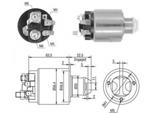 MAGNETI MARELLI 940113050044 solenoidinis jungiklis, starteris