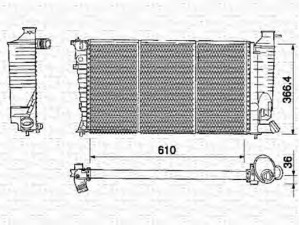 MAGNETI MARELLI 350213377000 radiatorius, variklio aušinimas 
 Aušinimo sistema -> Radiatorius/alyvos aušintuvas -> Radiatorius/dalys
1301JV, 1301JX, 1301JY, 1301W8