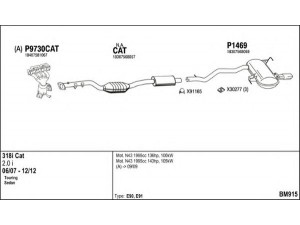 FENNO BM915 išmetimo sistema 
 Išmetimo sistema -> Išmetimo sistema, visa