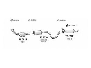 ASSO ART0522 išmetimo sistema 
 Išmetimo sistema -> Išmetimo sistema, visa