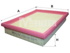 MFILTER K 225 oro filtras 
 Techninės priežiūros dalys -> Techninės priežiūros intervalai
834 581, 834 583, 90 411 732, 90 412 779