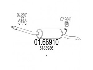 MTS 01.66910 galinis duslintuvas 
 Išmetimo sistema -> Duslintuvas
6183986