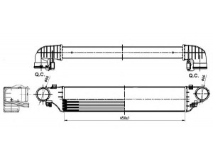NRF 30164A tarpinis suslėgto oro aušintuvas, kompresorius 
 Variklis -> Oro tiekimas -> Įkrovos agregatas (turbo/superįkrova) -> Tarpinis suslėgto oro aušintuvas
2035000500, A2035000500