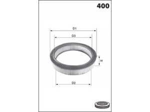 MECAFILTER EL3001 oro filtras 
 Filtrai -> Oro filtras
1444N4, 7701348025, 8671014045