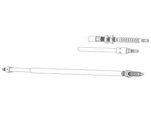KAWE CT02137 trosas, stovėjimo stabdys 
 Stabdžių sistema -> Valdymo svirtys/trosai
96026875
