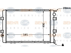 HELLA 8MK 376 704-621 radiatorius, variklio aušinimas 
 Aušinimo sistema -> Radiatorius/alyvos aušintuvas -> Radiatorius/dalys
50 10 382 645, 50 10 382 645