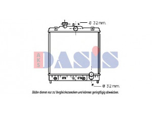 AKS DASIS 100260N radiatorius, variklio aušinimas 
 Aušinimo sistema -> Radiatorius/alyvos aušintuvas -> Radiatorius/dalys
19010P08J52
