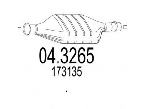 MTS 04.3265 katalizatoriaus keitiklis 
 Išmetimo sistema -> Katalizatoriaus keitiklis
173135