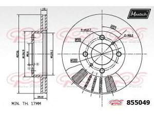 MAXTECH 855049.6880 stabdžių diskas 
 Dviratė transporto priemonės -> Stabdžių sistema -> Stabdžių diskai / priedai
MB699282, MB950922, MR449769, MB699283