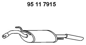 EBERSPÄCHER 95 11 7915 galinis duslintuvas 
 Išmetimo sistema -> Duslintuvas
357.253.609 H, 357253609M