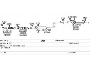 MTS C290166007620 išmetimo sistema 
 Išmetimo sistema -> Išmetimo sistema, visa