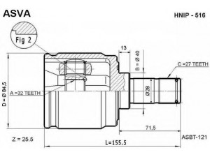 ASVA HNIP-516 jungčių komplektas, kardaninis velenas 
 Ratų pavara -> Sujungimai/komplektas
44310-SM1-300, 44310-SM1-980, 44310-SM4-980