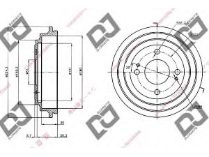 DJ PARTS BR1050 stabdžių būgnas 
 Stabdžių sistema -> Būgninis stabdys -> Stabdžių būgnas
42610SAA000