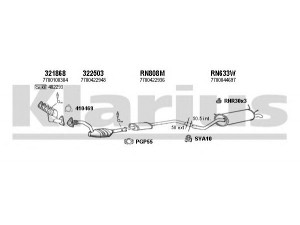 KLARIUS 720979U išmetimo sistema