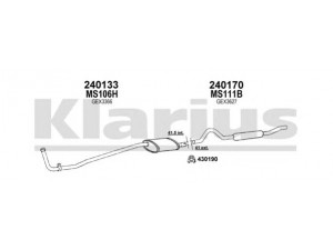 KLARIUS 120405E išmetimo sistema 
 Išmetimo sistema -> Išmetimo sistema, visa