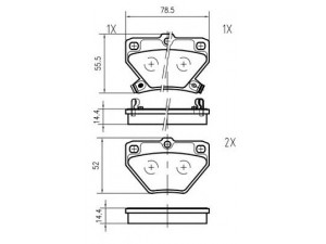 VEMA K640600 stabdžių trinkelių rinkinys, diskinis stabdys 
 Techninės priežiūros dalys -> Papildomas remontas
0446620090, 0446652010, 0446652020