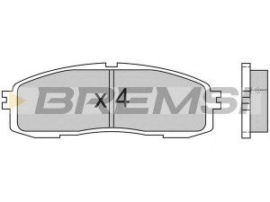 BREMSI BP2362 stabdžių trinkelių rinkinys, diskinis stabdys 
 Techninės priežiūros dalys -> Papildomas remontas
0446614010, 0446614030, 0446622040