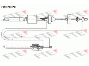 FTE FKS20020 sankabos trosas 
 Dviratė transporto priemonės -> Kabeliai ir tachometro velenaai -> Sankabos trosas
60 25 304 915