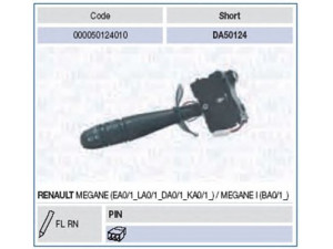 MAGNETI MARELLI 000050124010 vairo kolonėlės jungiklis 
 Vidaus įranga -> Rankinės/kojinės svirties sistema
7701040730