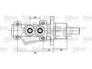 VALEO 350824 pagrindinis cilindras, stabdžiai 
 Stabdžių sistema -> Pagrindinis stabdžių cilindras
1H1611019B, 357611019B, 1H1611019B