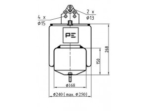 PE Automotive 084.306-71A dėklas, pneumatinė pakaba 
 Pakaba -> Pneumatinė pakaba
001076418, 003171695, 01076418