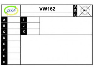 SERA VW162 kardaninis velenas