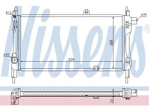 NISSENS 632381 radiatorius, variklio aušinimas 
 Aušinimo sistema -> Radiatorius/alyvos aušintuvas -> Radiatorius/dalys
1302 026, 1302 074, 90 180 560