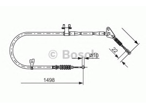 BOSCH 1 987 477 494 trosas, stovėjimo stabdys 
 Stabdžių sistema -> Valdymo svirtys/trosai
B467-44-410C, B467-44-410D, B467-44-410E
