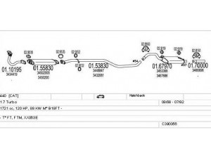 MTS C390056002640 išmetimo sistema 
 Išmetimo sistema -> Išmetimo sistema, visa