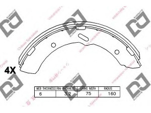 DJ PARTS BS1013 stabdžių trinkelių komplektas 
 Techninės priežiūros dalys -> Papildomas remontas
MB060596, MB162045, MB162427, MB162665