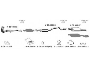 EBERSPÄCHER 082182 išmetimo sistema 
 Išmetimo sistema -> Išmetimo sistema, visa