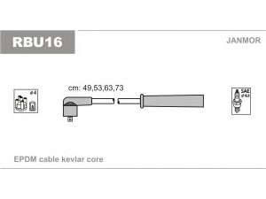 JANMOR RBU16 uždegimo laido komplektas 
 Kibirkšties / kaitinamasis uždegimas -> Uždegimo laidai/jungtys
77 00 114 549, 7700107662, 7700874109