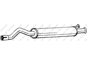 BOSAL 105-159 vidurinis duslintuvas 
 Išmetimo sistema -> Duslintuvas
8A0 253 409 AB, 8A0 253 409 F