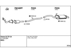 FENNO FI714 išmetimo sistema 
 Išmetimo sistema -> Išmetimo sistema, visa