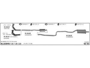 IMASAF 558000008 išmetimo sistema 
 Išmetimo sistema -> Išmetimo sistema, visa