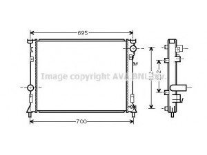 AVA QUALITY COOLING CR2097 radiatorius, variklio aušinimas 
 Aušinimo sistema -> Radiatorius/alyvos aušintuvas -> Radiatorius/dalys
5137691AA, 5137692AA, 5170742AA