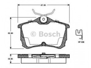 BOSCH 0 986 TB2 341 stabdžių trinkelių rinkinys, diskinis stabdys 
 Techninės priežiūros dalys -> Papildomas remontas
1JO698151B, 43022-S1A-E02, 43022-S1A-E03