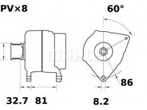 MAHLE ORIGINAL MG 246 kintamosios srovės generatorius
1 072 455, F2 NN 10B376 AA, 82 002 329