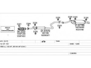 MTS C290059003515 išmetimo sistema 
 Išmetimo sistema -> Išmetimo sistema, visa