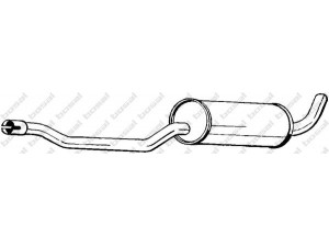 BOSAL 279-161 vidurinis duslintuvas 
 Išmetimo sistema -> Duslintuvas
3531554