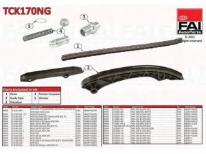 FAI AutoParts TCK170NG pavaros grandinės komplektas 
 Variklis -> Variklio uždegimo laiko reguliavimo kontrolė -> Sinchronizavimo grandinė/įtempiklis/kreiptuvas -> Pavaros grandinės komplektas