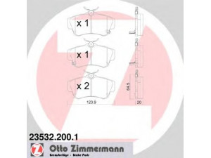 ZIMMERMANN 23532.200.1 stabdžių trinkelių rinkinys, diskinis stabdys 
 Techninės priežiūros dalys -> Papildomas remontas
05017843AA, 05083853AA, 05086364AA