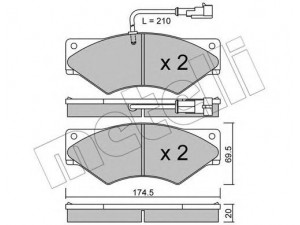 METELLI 22-0849-1 stabdžių trinkelių rinkinys, diskinis stabdys 
 Techninės priežiūros dalys -> Papildomas remontas
1906427