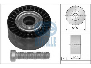 RUVILLE 55941 kreipiantysis skriemulys, V formos rumbuotas diržas 
 Diržinė pavara -> V formos rumbuotas diržas/komplektas -> Laisvasis/kreipiamasis skriemulys
5751.73, 96 370 240, 9637024080