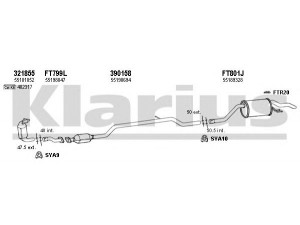 KLARIUS 330887U išmetimo sistema 
 Išmetimo sistema -> Išmetimo sistema, visa