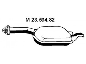 EBERSPÄCHER 23.594.82 vidurinis duslintuvas 
 Išmetimo sistema -> Duslintuvas
124 490 37 15, 124 491 96 01