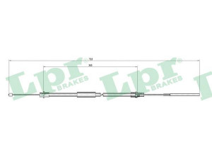 LPR C0650B trosas, stovėjimo stabdys 
 Stabdžių sistema -> Valdymo svirtys/trosai
4745P9, 4745P9