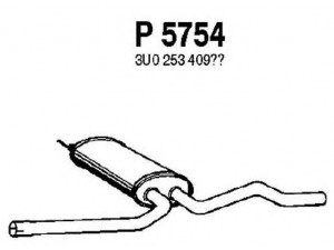 FENNO P5754 vidurinis duslintuvas 
 Išmetimo sistema -> Duslintuvas
3U0253409A