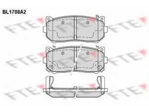 FTE BL1708A2 stabdžių trinkelių rinkinys, diskinis stabdys 
 Techninės priežiūros dalys -> Papildomas remontas
0K2FC2628Z, 0K9A02628Z