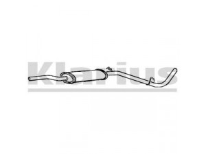 KLARIUS 240534 vidurinis duslintuvas 
 Išmetimo sistema -> Duslintuvas
6U0253401B, 6U0253401B
